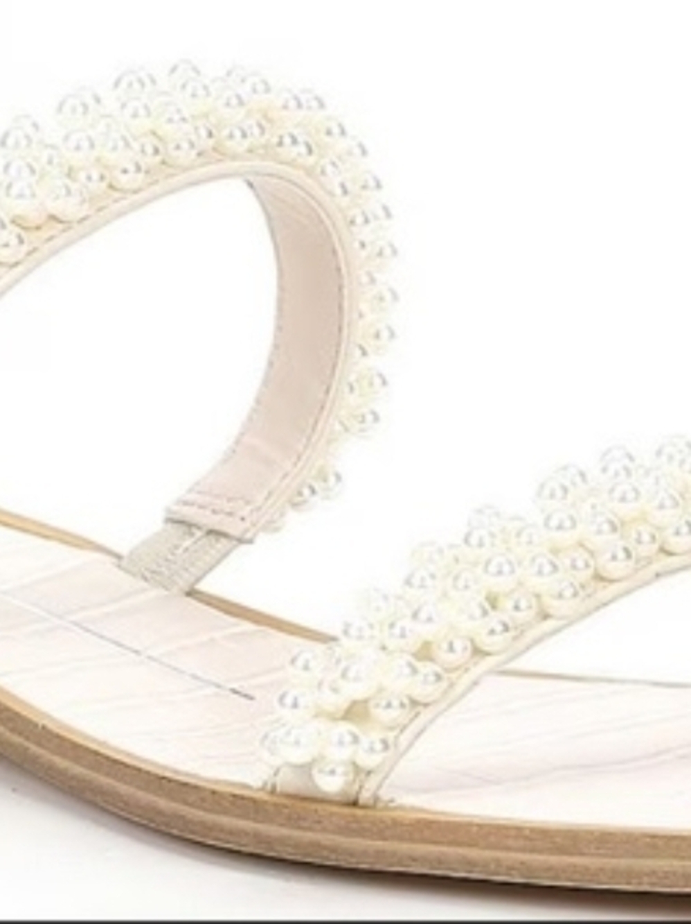 NWOB $40 Dolce Vita Cream Triple Beaded-Strap Sandals Size 6 - Picture 11 of 12